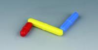 Magnetic stirring bars, cylindrical, coloured, PTFE