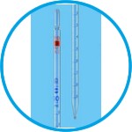 Graduated pipettes, AR-GLAS®, class AS, blue graduation, incl. DAkkS calibration certificate