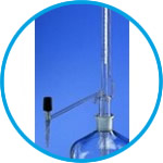 Automatic burettes, Pellet pattern, boro 3.3, class AS, without intermediate stopcock