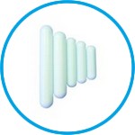 LLG-Magnetic stirring bars, cylindrical, PTFE, eco pack