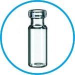LLG Crimp Neck Vials ND11, small and wide opening (flat bottom)