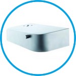 Lift-up gable bath covers for bath tanks, stainless steel