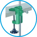 Table clamps for rods, malleable cast iron, coated