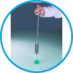 Liquid-Sampler, single hand operation, stainless steel V4A (1.4404), open with thumb