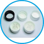 Tamper evident caps, for narrow-mouth bottles, PP 28