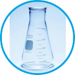 Erlenmeyer flasks, wide neck, heavy duty, Pyrex®