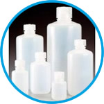Narrow-mouth bottles Nalgene™ Economy, HDPE, with screw cap, PP