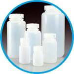 Wide-mouth bottle Nalgene™ Economy, HDPE, with screw cap, PP