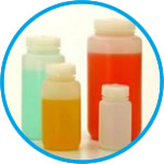 Wide-mouth bottles Nalgene™, fluorinated HDPE, with screw cap, fluorinated PP