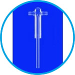 Gas washbottle heads for gas washing bottles with screw connections