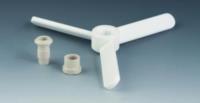 Additional stirrer blades for stirrer shafts, PTFE, maxi propeller-three-bladed