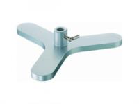 Retort stand base, tripod pattern, with hinged screw