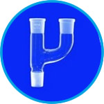 Multiple adapter, 2-neck, DURAN® tubing