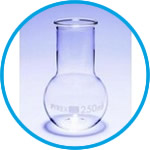 Flasks, boiling, flat bottom, wide neck, Pyrex®