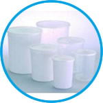 Jars, conical, with snap lid, PP