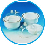 Desiccators, plastic, vacuum, PC/PP