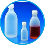 Narrow-mouth bottles, PP, graduated