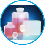 Square bottles Nalgene™ Type 2007, HDPE, with PP screw cap