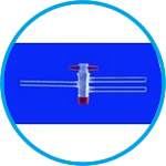 Two-way stopcocks with PTFE plug, borosilicate glass 3.3