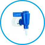 Stopcocks, quick action, PP, for aspirator carboys