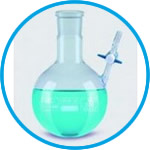 Nitrogen flasks with stopcock, borosilicate glass 3.3