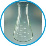 Erlenmeyer flasks, Borosilicate glass 3.3, wide neck