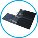 LLG-Forceps assortment, 4-parts, chromium-nickel steel