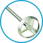 Turbine stirring rotors, 3-blade with guide ring, stainless steel 1.4305