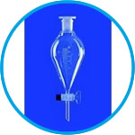 Separating funnels, conical, with glass plug, borosilicate glass 3.3