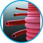 Vacuum tubing, rubber (NR)