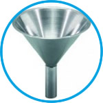 Special funnel for powder, 18/10 stainless steel