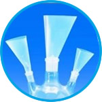 Powder funnels with NS-cone, PP