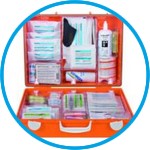 First Aid Kit Special for Laboratories and Chemistry