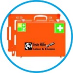 First Aid Kit Special for Laboratories and Chemistry