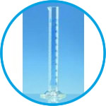 Measuring cylinders, borosilicate glass 3.3, tall form, class A, blue graduated