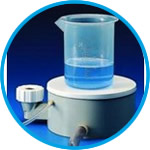 Magnetic stirrer, operated by water/air pressure