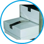 Safety spring lock for cryogenic racks