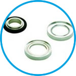 Vacuum fittings, centring rings