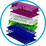 Test tube racks, OneRack®, POM, half size