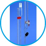 Micro burettes, Bang pattern, borosilicate glass 3.3, Class AS, with DAkkS calibration certificate