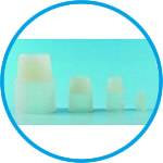 Stoppers, silicone, with turn-over flange