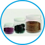 Wide mouth jars, PET, with screw cap, PP