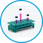 Rack for centrifuge tubes, ABS