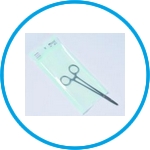 Heat-sealable sterilization pouches, with gusset