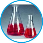 Erlenmeyer flasks with baffles, PC