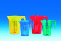Graduated jugs, PP, coloured