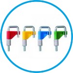 Curved tubing clamps stop-it, PVDF