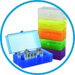 Set microtube storage boxes, PP, 50-/100-Well