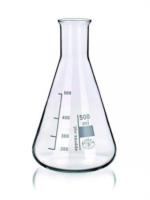 Erlenmeyer flasks, Borosilicate glass 3.3, narrow neck