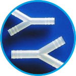 Y-tubing connectors, PP